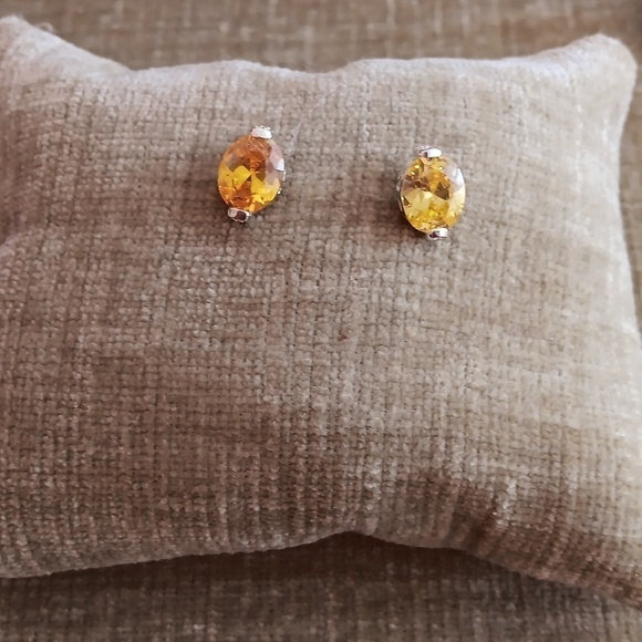 925 Gold Topaz Earrings - Picture 6 of 9